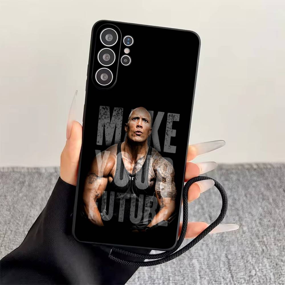 D-Dwayne Johnson Phone Case For Samsung S25,S24,S21,S22,S23,S30,Ultra,S20,Plus,Fe,Lite,Note,10,Black Cover