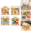 Wooden Busy House Toy For Kids With Educational Activities And Multifunctional Puzzle