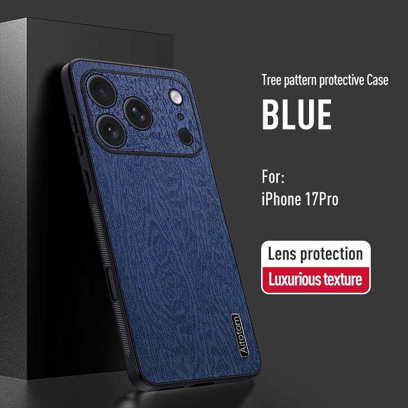Luxury Tree Pattern Leather Skin Case For iPhone 17 Pro Max iPhone 16 15 14 13 Pro Max Hybrid TPU+PU Shockproof Matte Phone Cover Cases