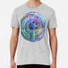 Blue Watercolor Labyrinth T-Shirt S-5XL Best T-Shirt