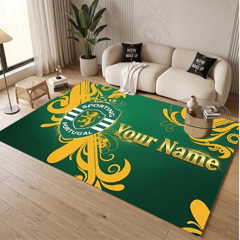 Personalized Crystal Velvet Carpet Sporting CP Pattern Non Slip Floor Rug