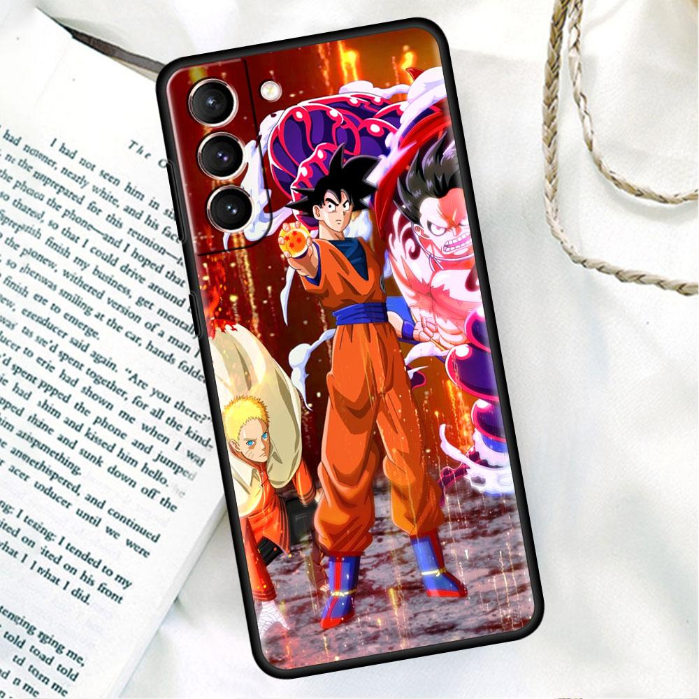 Phone Black Soft Case For Samsung Galaxy S22 S21 S20 Ultra FE S9 S8 S10 Plus Note 20 10 9 Fundas Cover Toriyama Dragons Anime