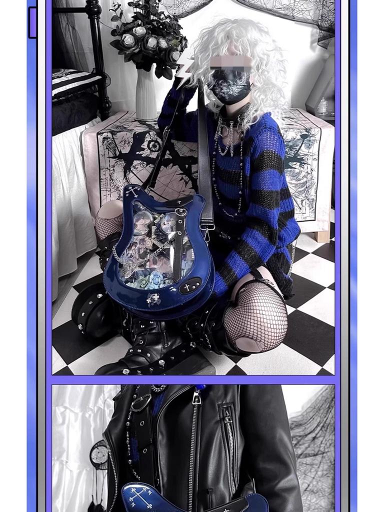 Sweet Girl Guitar & Bass Crossbody Irregular Itabag with Card Holder