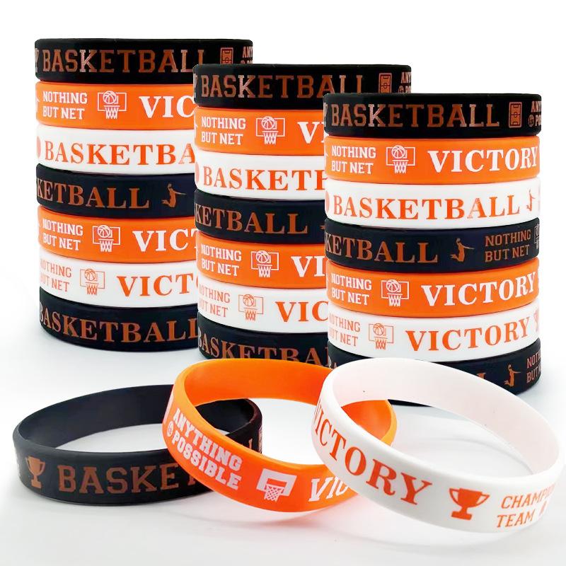 Ballspiele Themenparty Geschenke Gummiarmband Fußball Basketball Rugby Baseball Softball Volleyball Hockey Silikonarmbänder