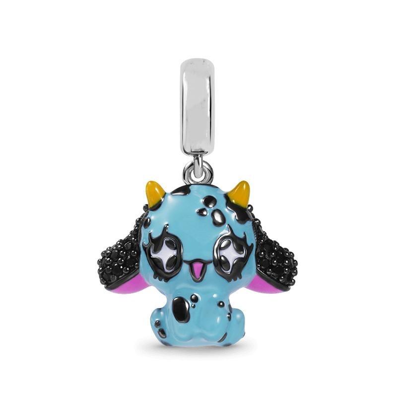 Copper Plated Cz Herocross Cartoon Rabbit Charm Family Mother Beads Stopper Fit Original European Bracelet Jewelry