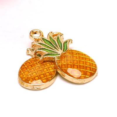 10Pcs/Set Enamel Alloy Pineapple Charms Pendant Jewelry Finding Diy Making Craft