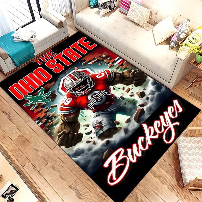 Buckeyes dello Stato dell'Ohio (14) Tappeto Adatto Per Soggiorni Camere Da Letto Stanze Dei Computer Aree Da Pranzo E Posizionamento Sotto Tavoli E Sedie Anche Una Scelta Ideale