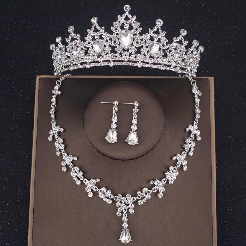 Baroque Crystal Tiaras And Crowns Rhinestone Bridal Jewelry Set Bridal Wedding Hair Accessories Jewelry Crown Tiara For Women