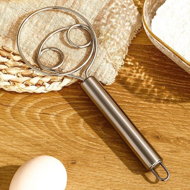 Dough Whisk Stainless Steel Dough Whisk Egg Mixer Kitchen Hand  Egg Mixer Blender Perfect For Bread Pastry Baking Tools