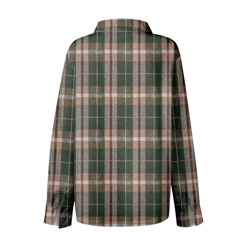 Dameskjorte Bluse Trykk Knapp Langermet Casual Basic Skjortekrage Vanlig Topp