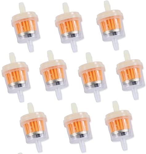 

YFFSFDC Бензиновый фильтр, Набор из 10 штук, Универсальный топливный фильтр, Подходит для внутренних диаметров от 5 мм до 6 мм, В комплекте магнит для улавливания ржавчины, Мотоцикл, Автомо