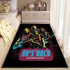 90s Rock Band Art Carpet suitable as a non-slip mat for the living room or bedroom sofa
