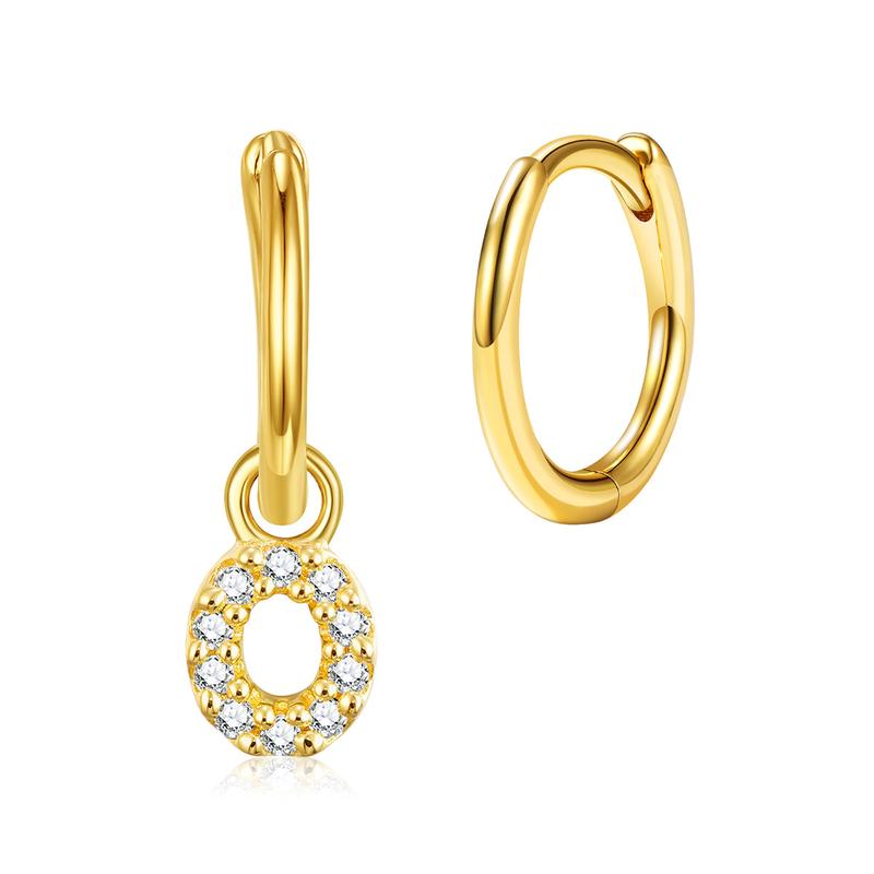 APM Monaco earrings [Romantic Confession] Exclusive Lucky Asymmetrical etter Design Small Ring Mini Versatile O-Optimism, optimism, endless love