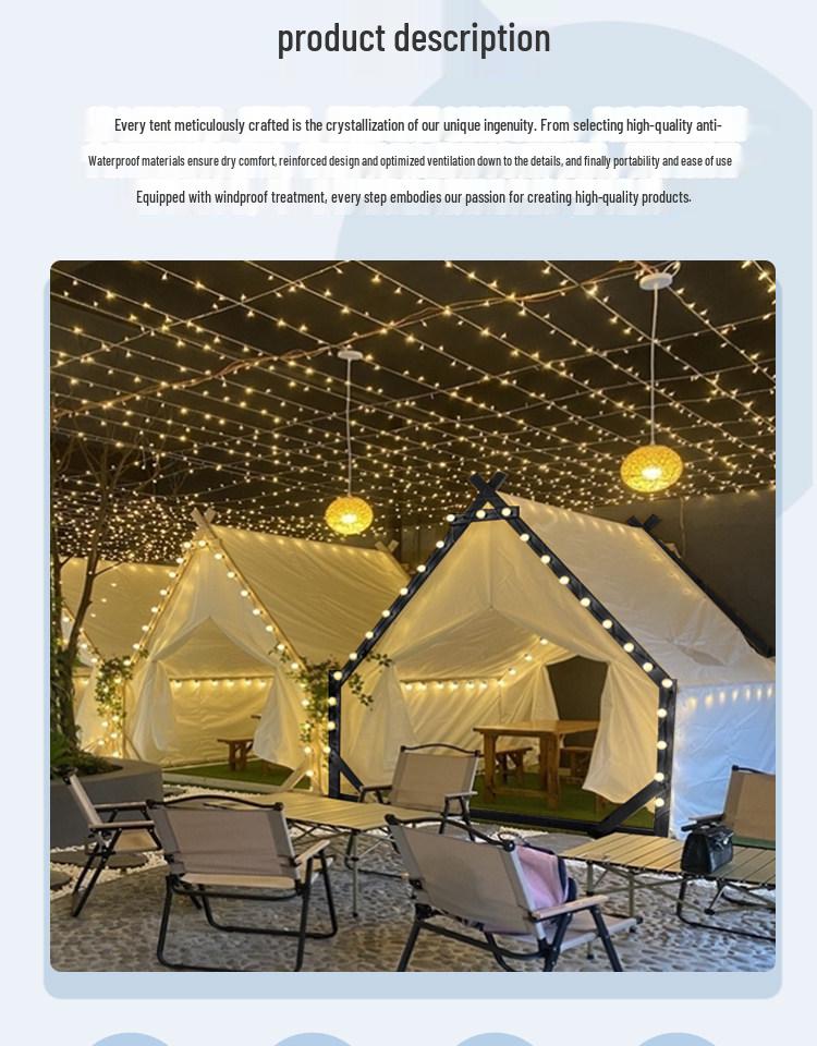 Three-Person Rainproof BBQ Dining Tent for Outdoors & Indoors