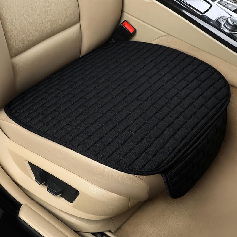 Car Seat Covers Front Seats,2 Pack Seat Covers For Cars Truck SUV,Front Seat Covers With Storage Pocket,Bottom Auto Seat Cushion Pad Mat For Most Black 2 Pcs