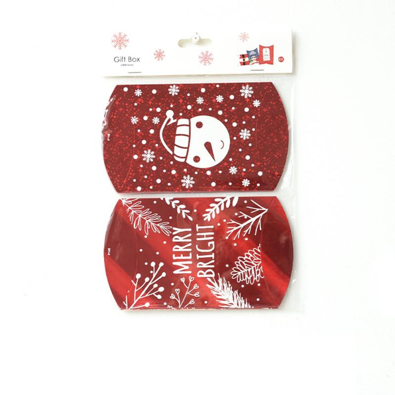 4pcs/bag Laser Christmas Candy  Packaging Paper Box Christmas Eve Gift Bag Diy Gift