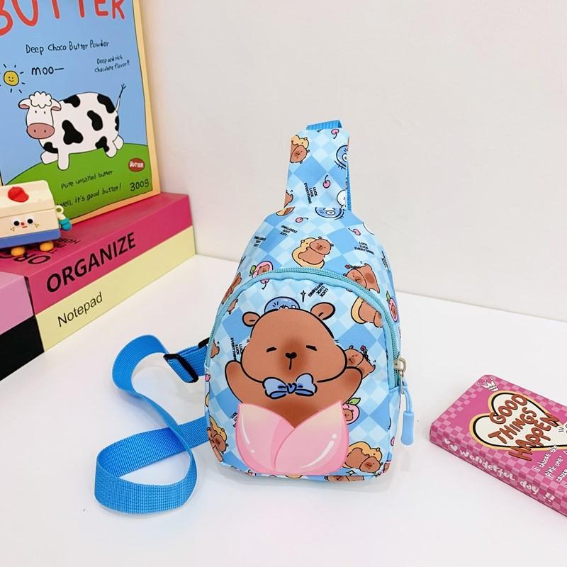 Printing Capybara Children Crossbody Bag Cartoon Casual Outdoor Bag Shoulder