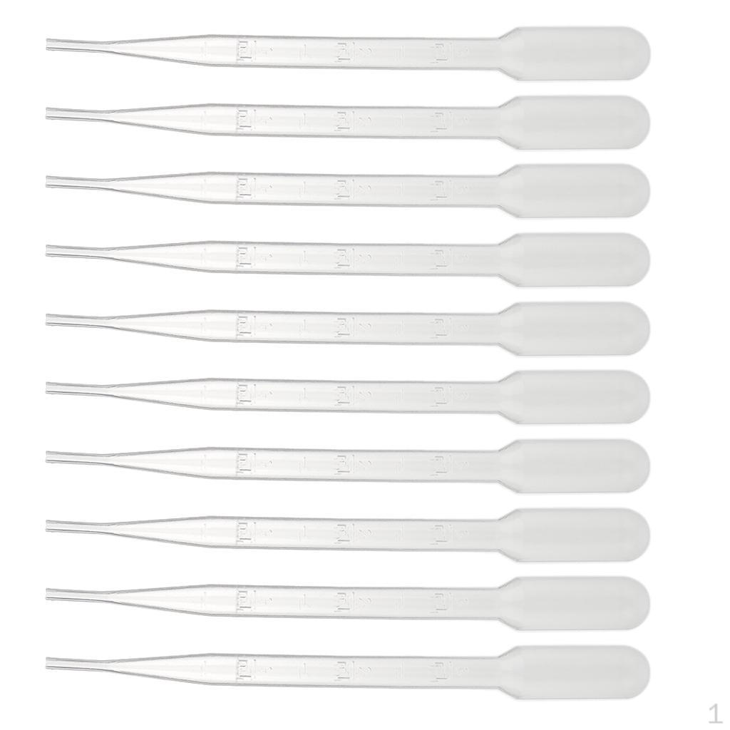 Disposable Eye Dropper Transfer Graduated Pipettes 1ml 2ml 3ml 5ml 10ml Pack of 10pcs -