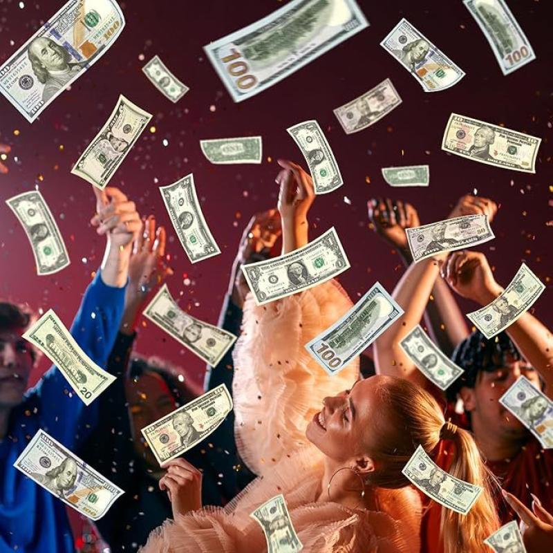 100Pcs Fake Money Prop Money Play Money Toy Set For Movie Props Pretend Play Videos Educational Play Magic Tricks Birthday Party