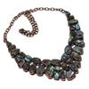 Labradorite Handmade Gemstone Necklace, Copper Electroformed Necklace Antique Jewelry, Adjustable Necklace Engagement Gift