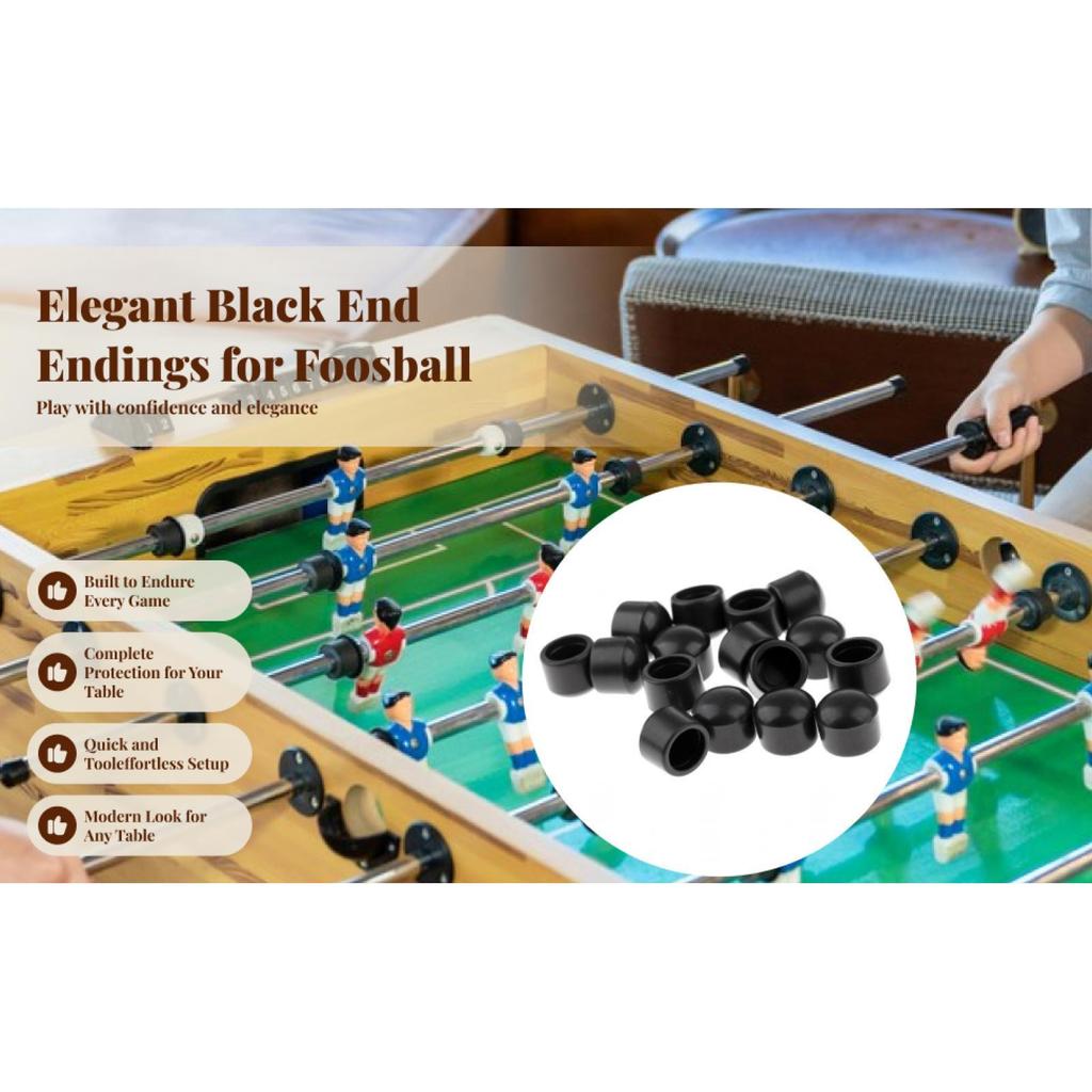 16 × FOOSBALL Machine Rod End Caps, Table Football Rubber Caps 1/2 Inch