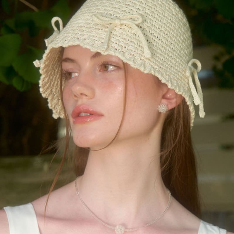 LOVE ME MONSTER Ribbon Summer Bucket Hat (L242WCP010)