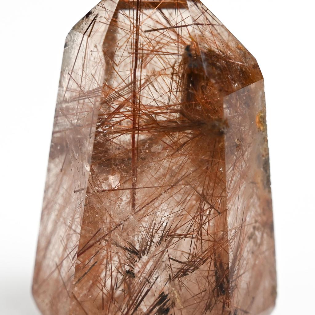 Eigado Rutilated Quartz 53mm Natural Quartz Power Good Luck In and Overall Good Point, Tall, Stone, Stone, Work, Money, Fortune, 2509-point-Rut-02