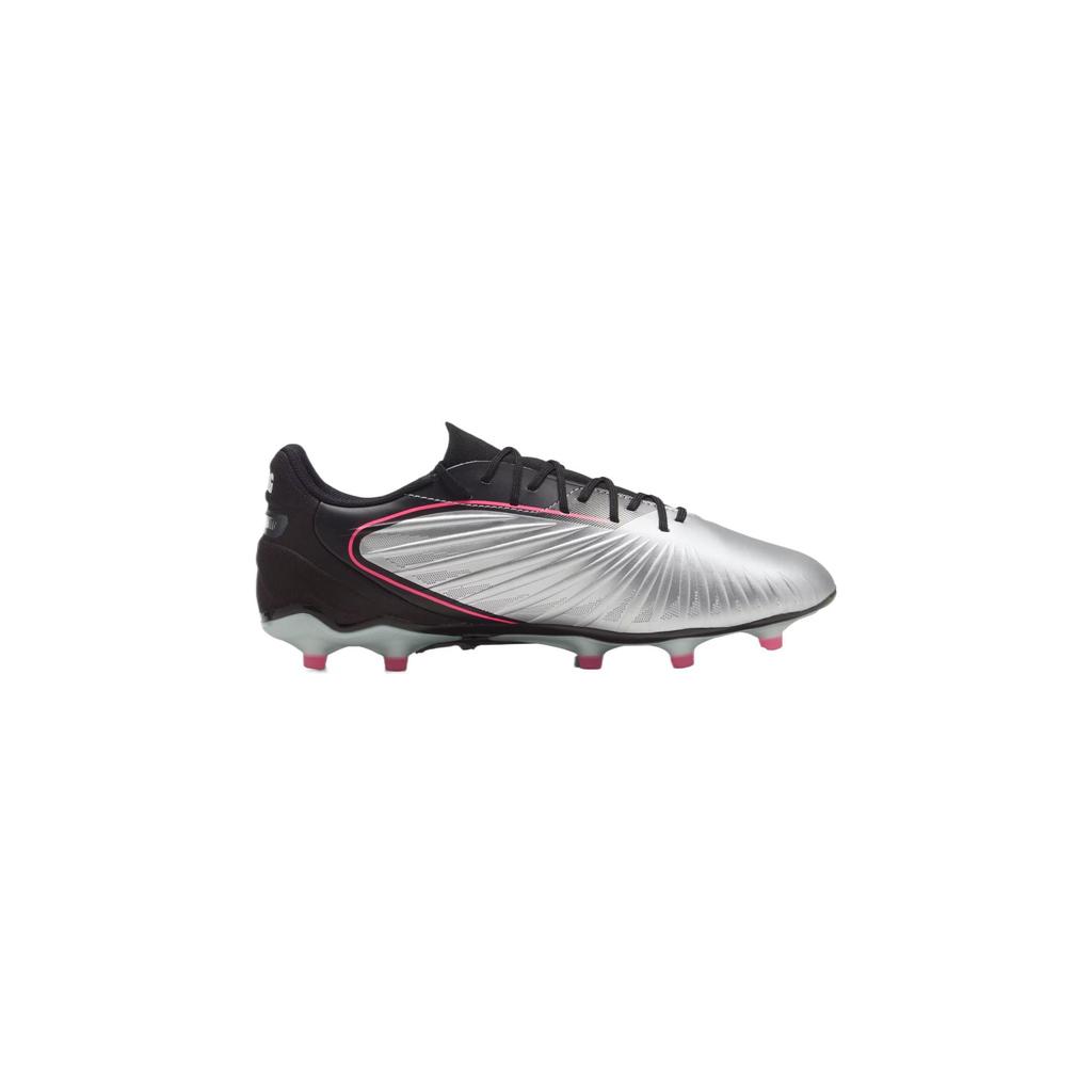 Puma KING MATCH Fabric Soccer Shoes Unisex Silver Black 108315-02