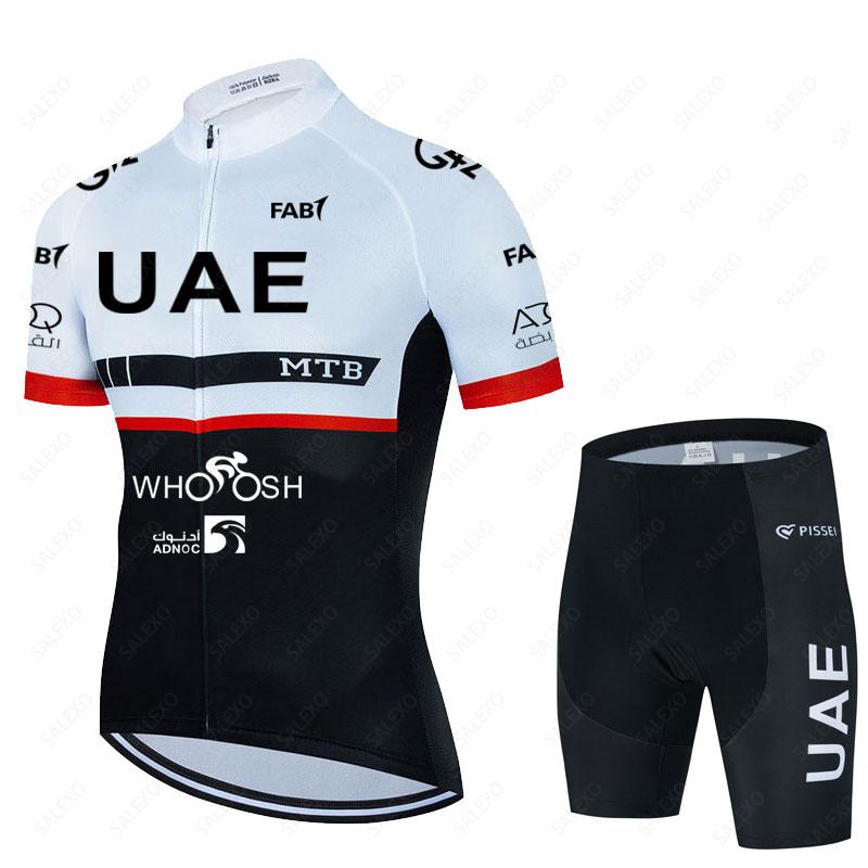 2025 Noua echipă din Emiratele Arabe Unite Ciclism Jersey Set Mens vară mânecă scurtă MTB Maillot Ropa Ciclismo Bicicletă Uzură respirabil Ciclism Îmbrăcăminte