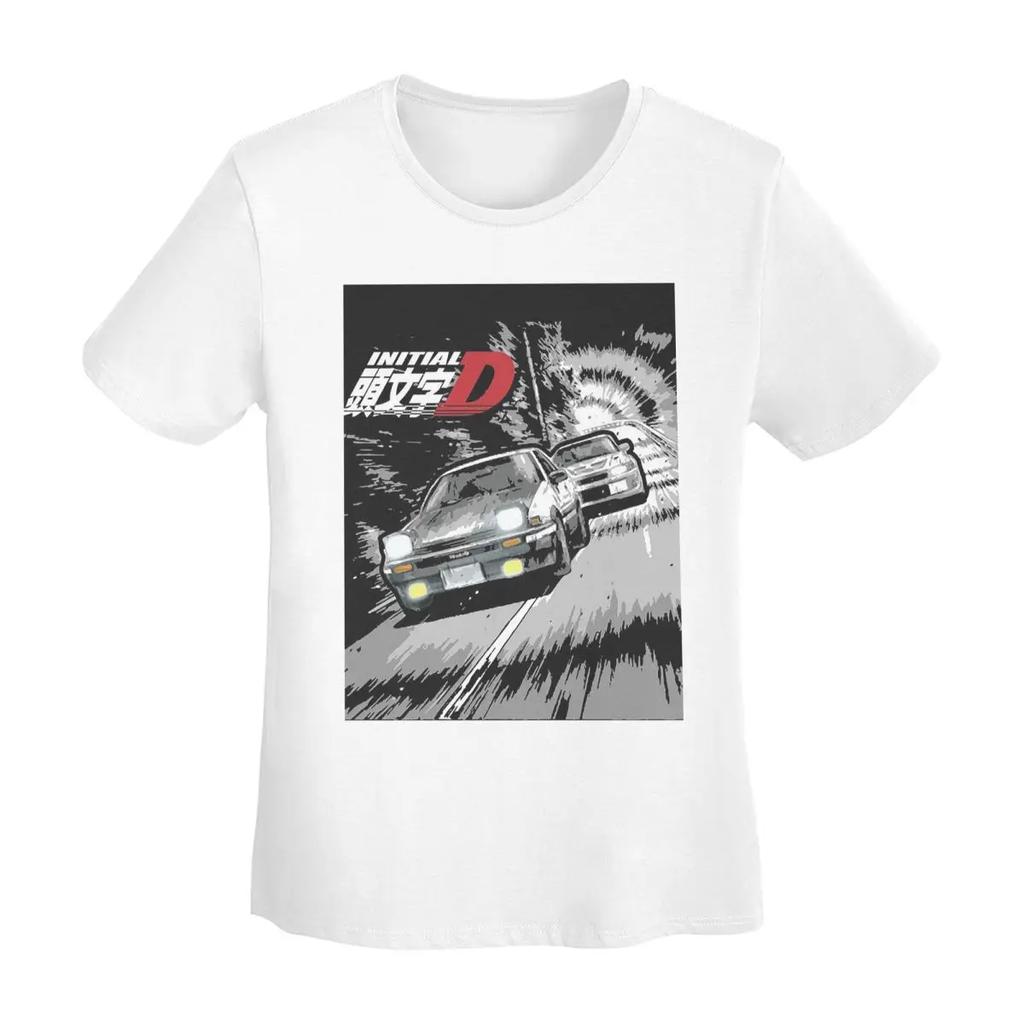 Initial D  Mountain Drift Racing AE86 TShirt Women Short Sleeve T Shirts Round Neck Clothes Cotton Summer Tees Streetwear