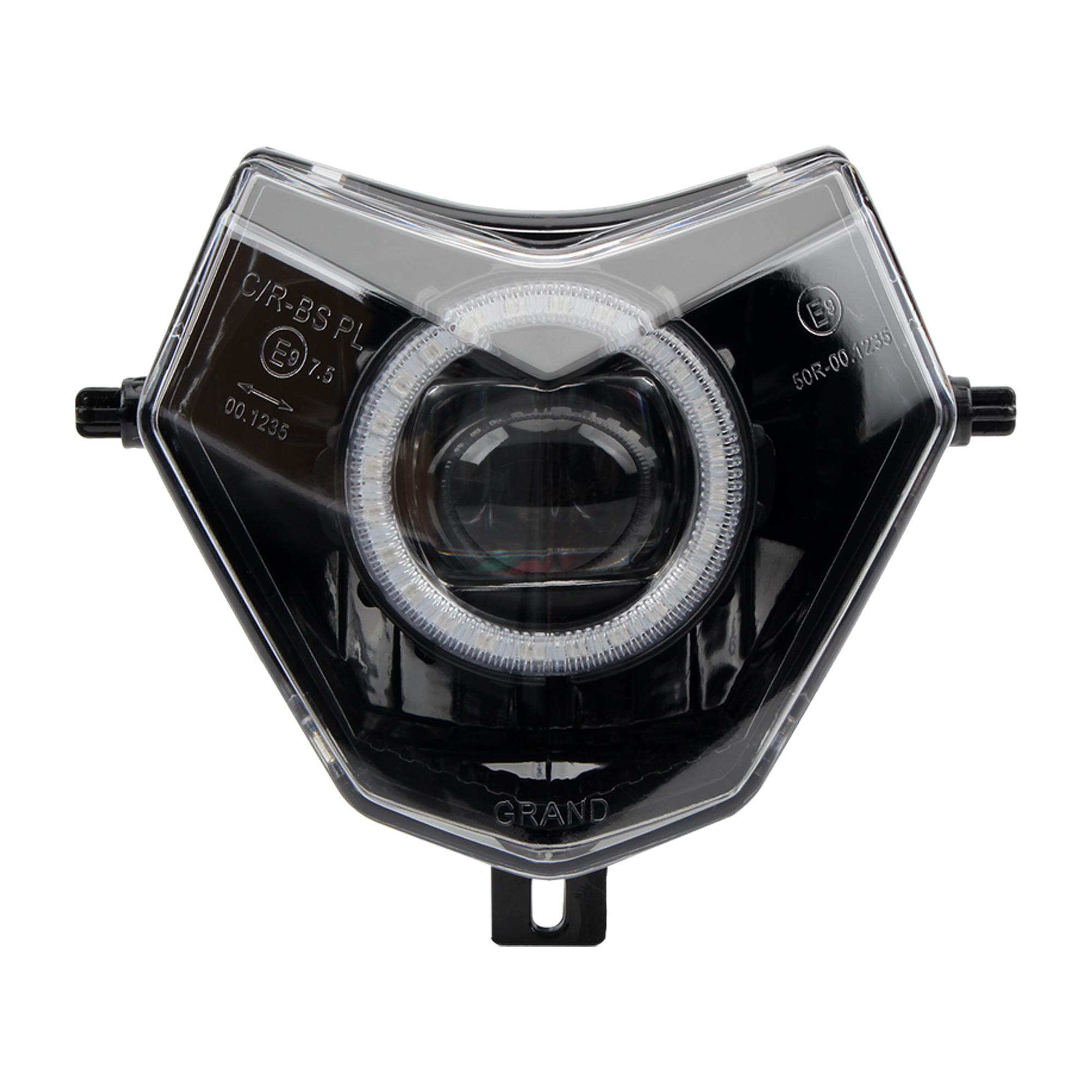 

Motorcycle LED Headlights APP Bluetooth Controlled Aperture Angel Eyes For sherco Pit Dirt Bike Motocross Accessories чёрный