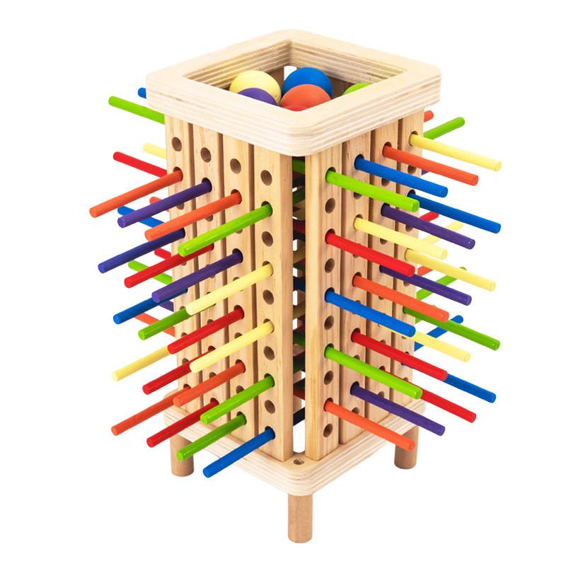 Wooden Stick Montessori Puzzle Toy For Kids Educational Game Board Fun Activity