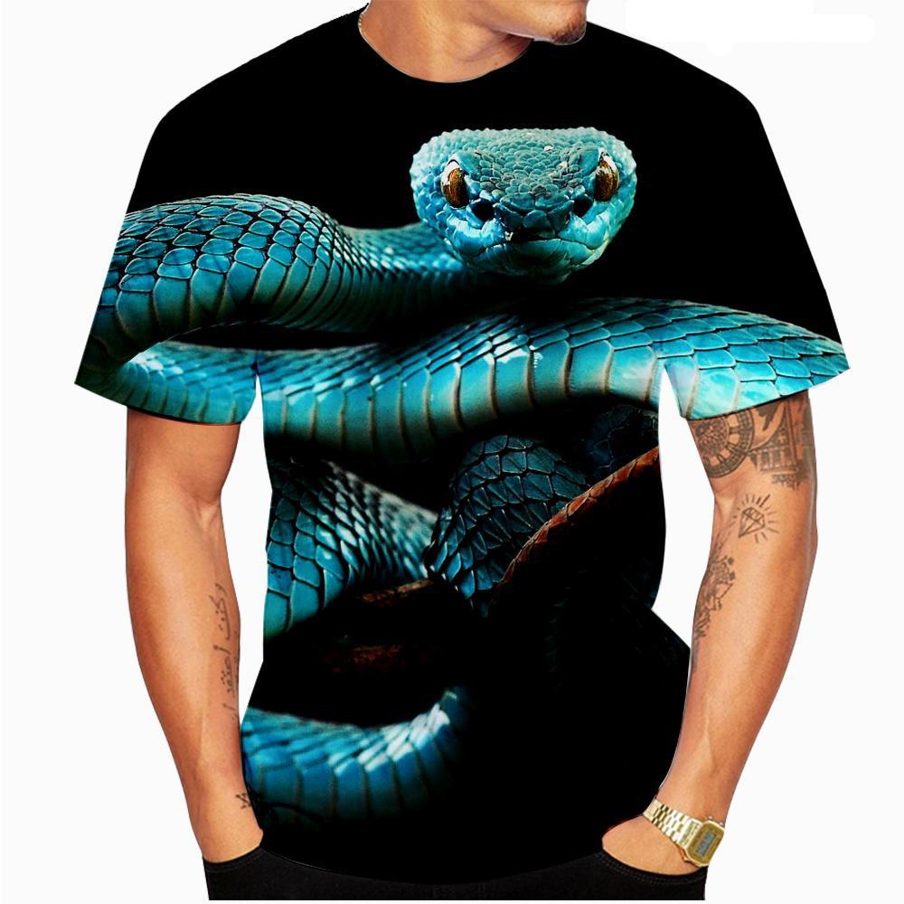 2023New Fashion 3d Printed Snake T Shirts Casual Short Sleeve Men/Women Funny Cool T-shirt Hip Hop Tops Tees