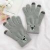 Five-finger Knitted Jacquard Women Driving Gloves  Gloves Female Gloves Wool Mittens