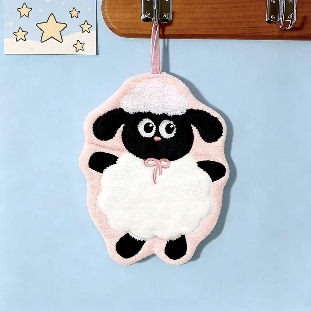 Coral Fleece Goose Hand Towel - Absorbent & Cute for Kids' Bathroom or Kitchen