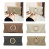 Evening Handbag Summer Beach Shoulder Crossbody Bag Woven Envelope Bag Straw Clutch Purse for Womens