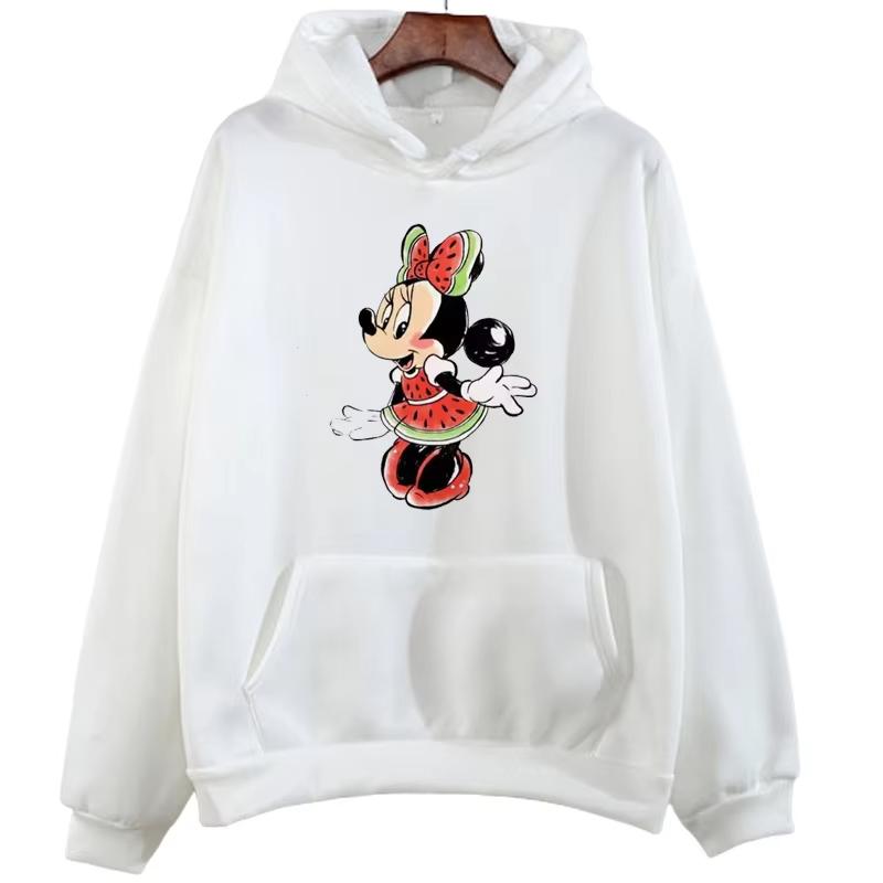 Minnie Mouse Print Hoodie Kawaiii Men's and Women's Disney Sweatshirt Autumn Fashion Comfortable Casual O-neck Streetwear Jumper