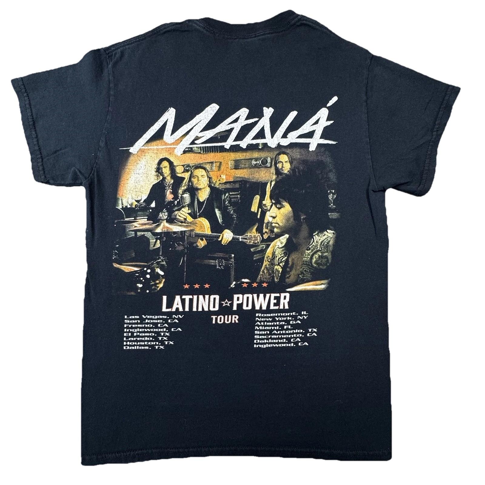 Mana 2016 Latino Power Tour Band T Shirt Black Rock Concert Tee Small -523 Unisex T-Shirt S