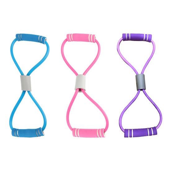 Figure 8 Resistance Band with Handles for Workout Arm Back Shoulder Training Elastic Rope Yoga Gym Fitness Pulling Rope for Men Women