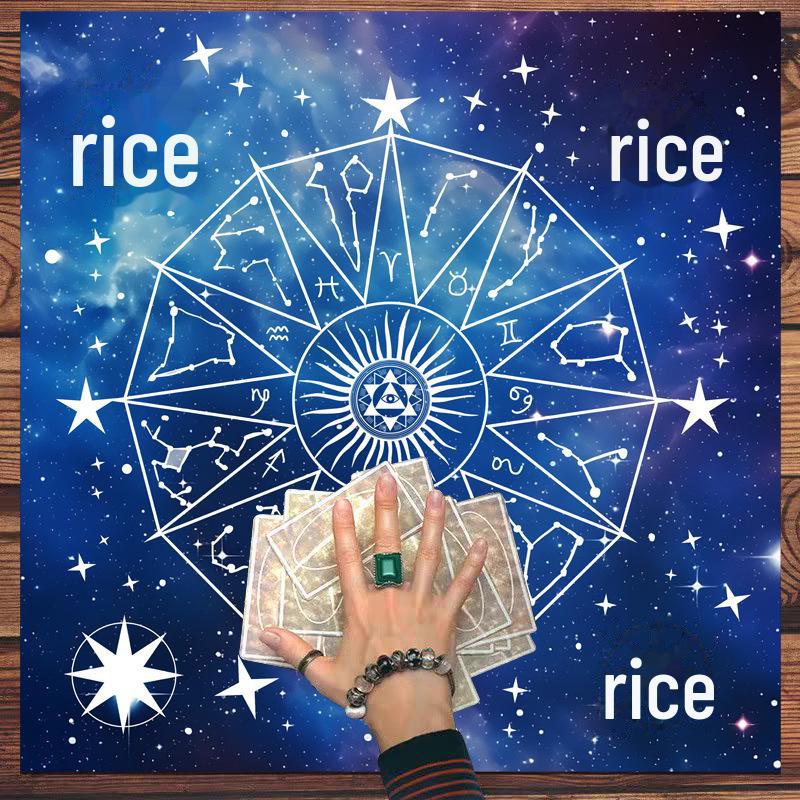 

Нескользящая износостойкая скатерть Таро для украшения комнаты 50x50 cm (Crystal Velvet)