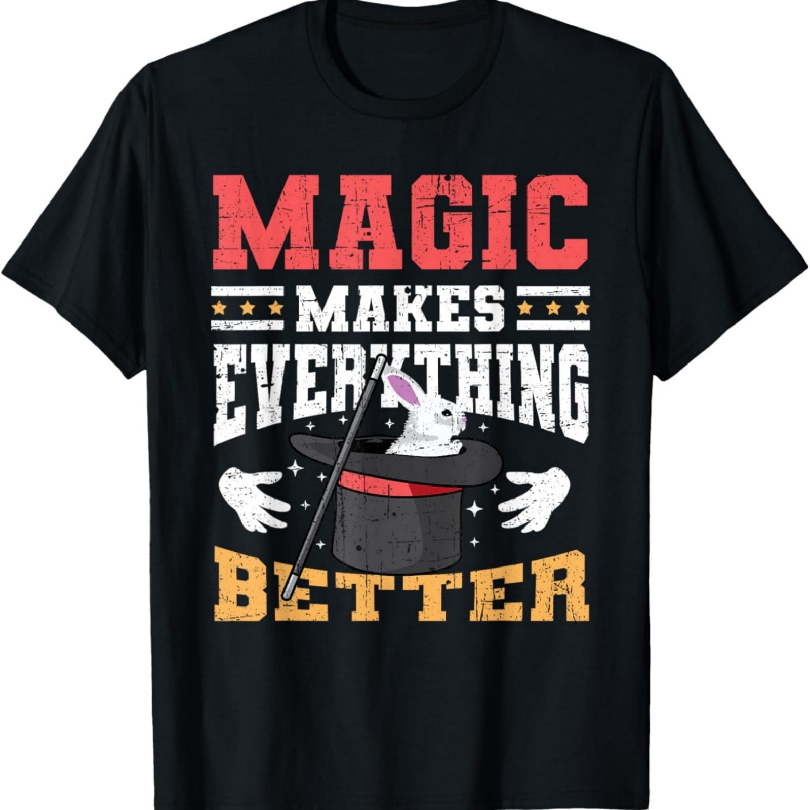 Magic Makes Everything Better Magician Rabbit In Hat Grunge T-Shirt XXXXXL разноцветный