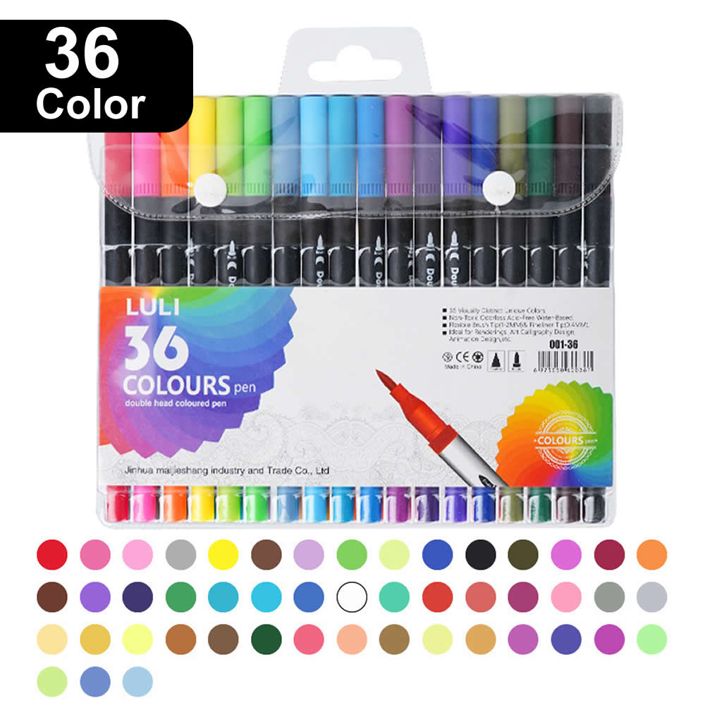 12/60/120 Colors Double Head Markers Tip Art Supplies Drawing Brush Pen Colors Set For Gift Pens Pencils Writing Office School