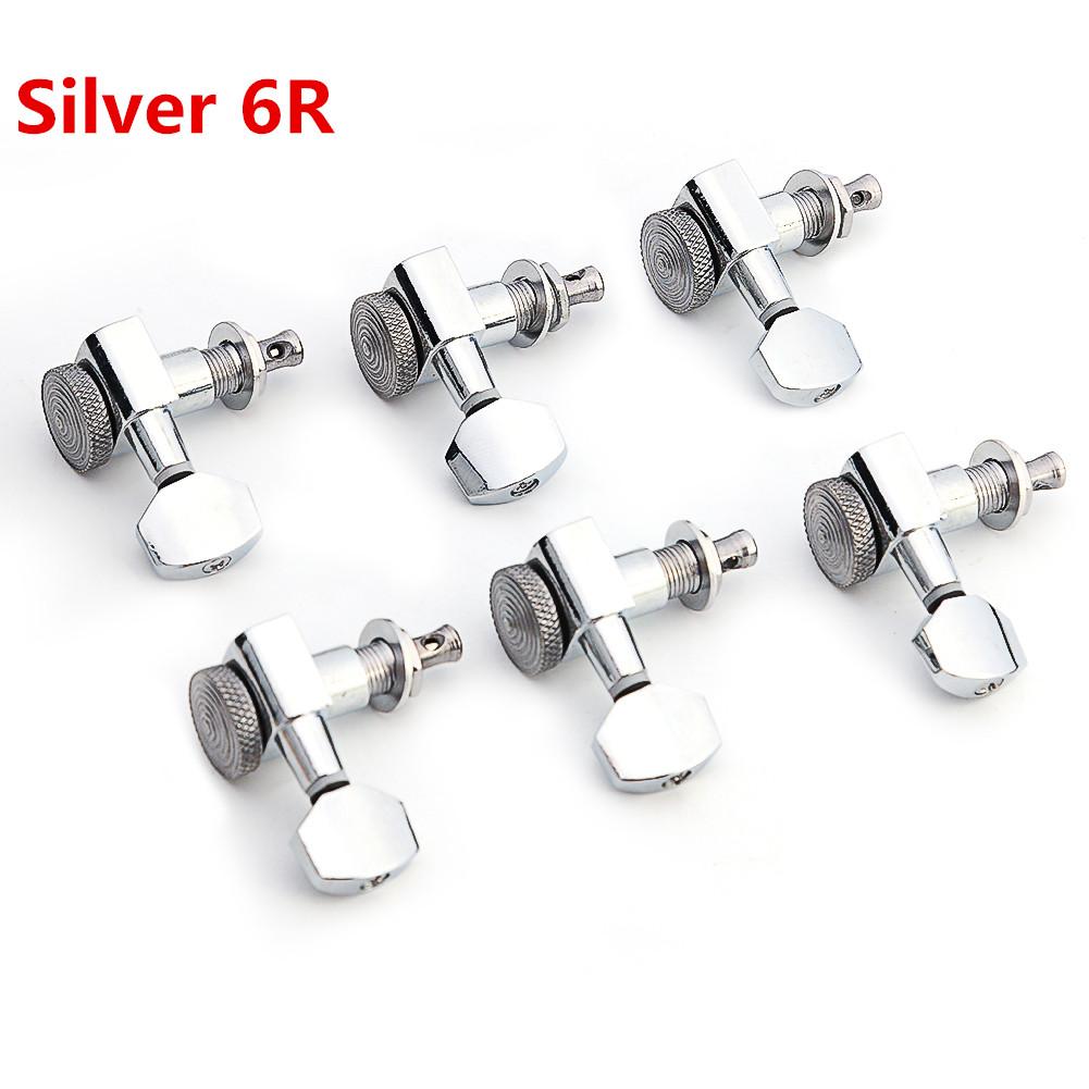 

6pcs Guitar Locking Tuners String Peg Tuning Pegs Machine Heads Black Gear Ratio For 6R Inline for Acoustic Guitars Accessories