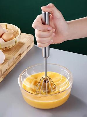 Hand-Drehschneebesen, Eieraufschläger & Mixer ohne Strom zum Kochen, Müheloser Edelstahl-Schneebesen zum Mixen & Rühren