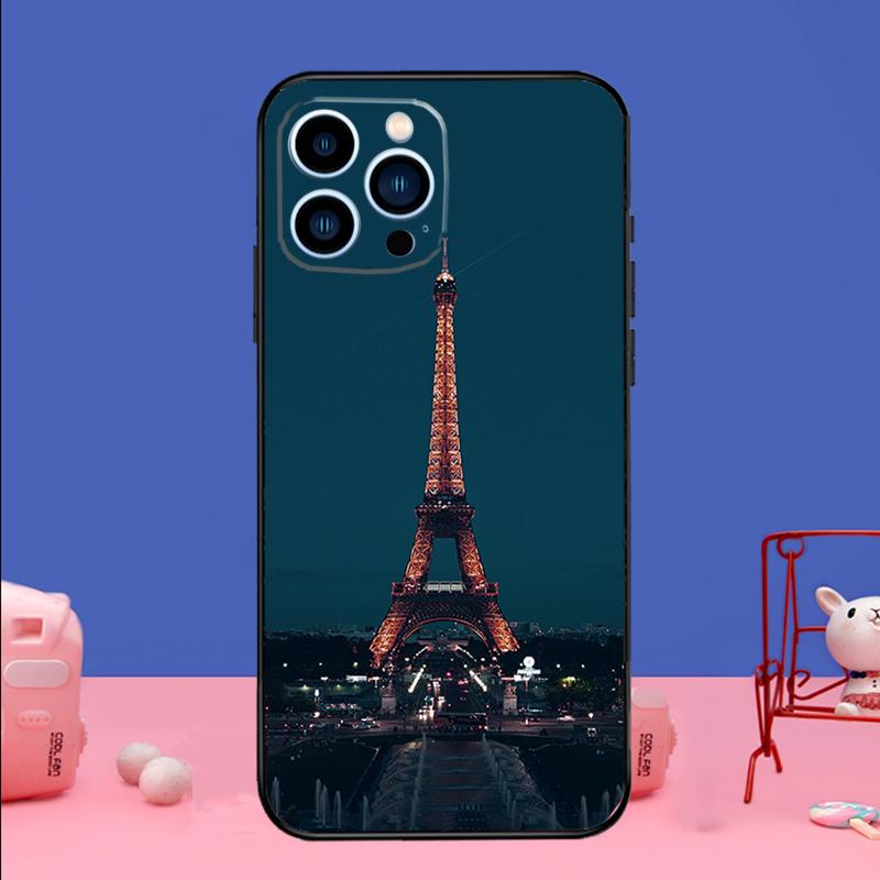 Paris Eiffel Tower France Phone Case For iPhone 16 15 14 13 12 11 17 Pro Max Plus 12 13 mini 16e 17 Air Bumper Cover