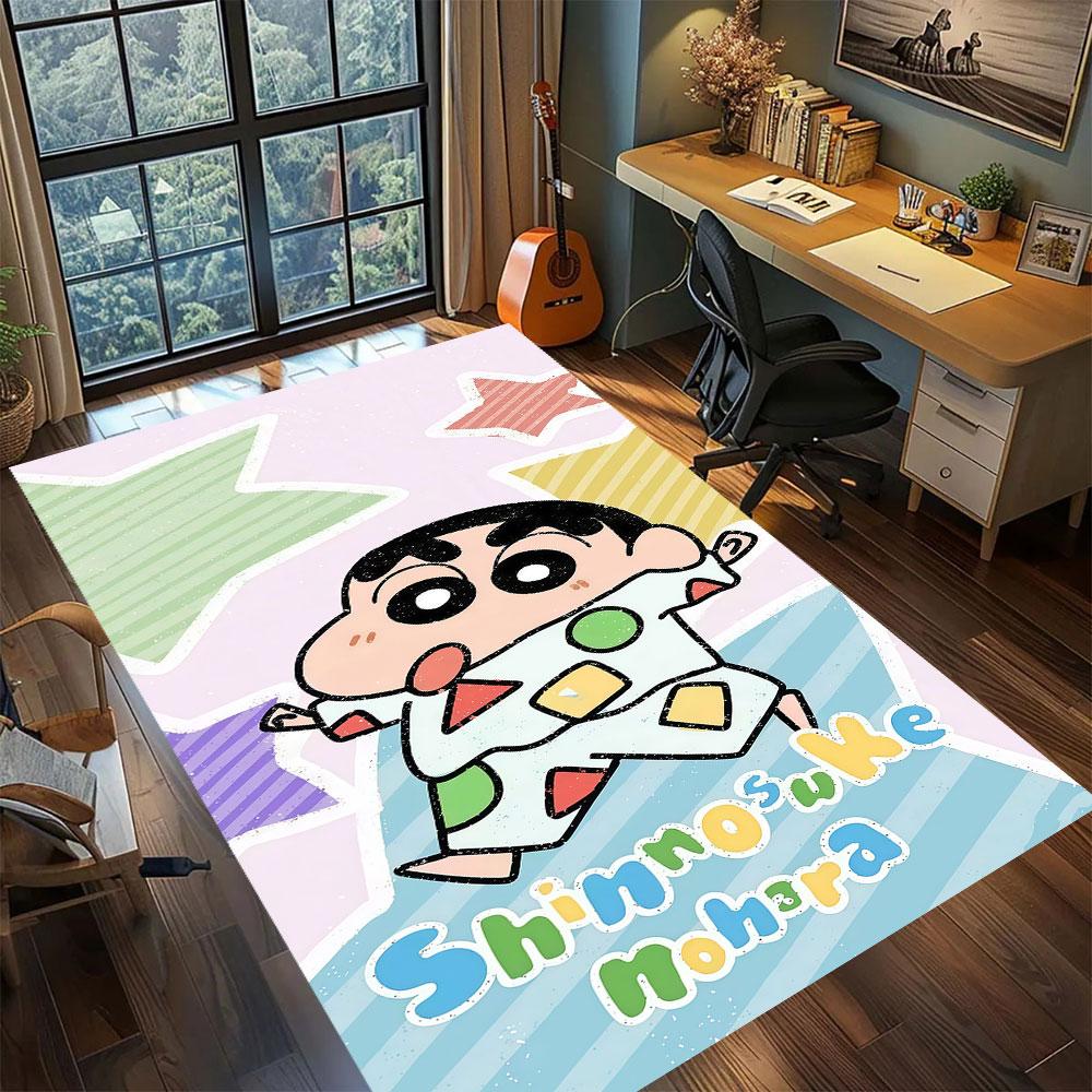 Shinchan Anime Character Carpet for Living Room Bedroom Home Decor Cool Movie Mat Play Floor Mat
