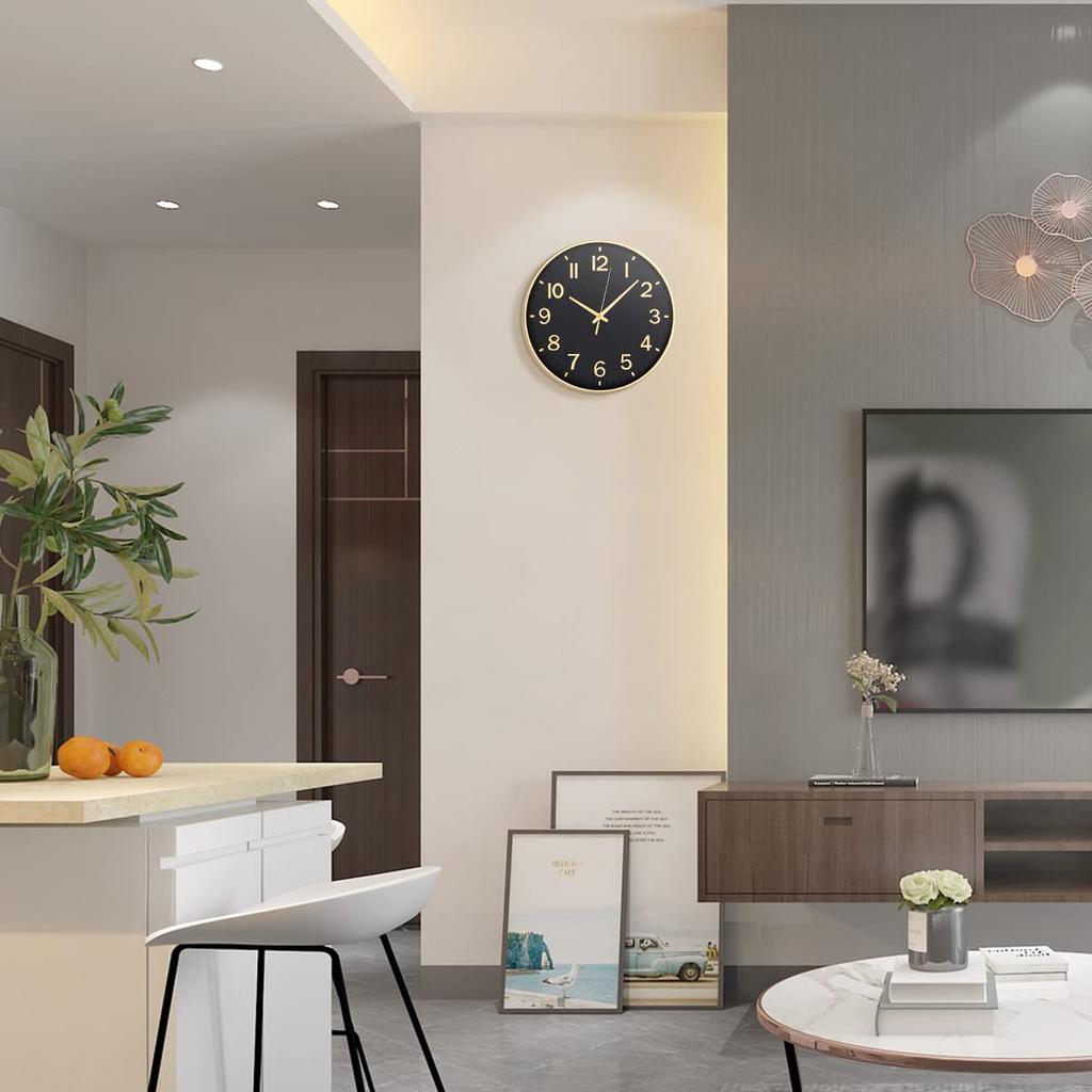 Nordic Silent Wall Clock Black