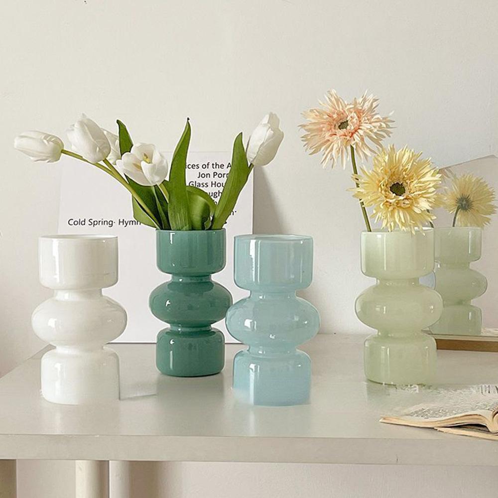 INS Style Glasvase Farbige Glasbehälter Hydroponische Blumenarrangements Wohndekoration Vase Zimmer Tischdekoration Ornament