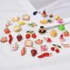 6pcs/Lot 3D Vegetable Fruit Oil Drop Charms For Jewelry Making Supplies Cherry Durian Cute Pendant Handmade Bracelets Materials