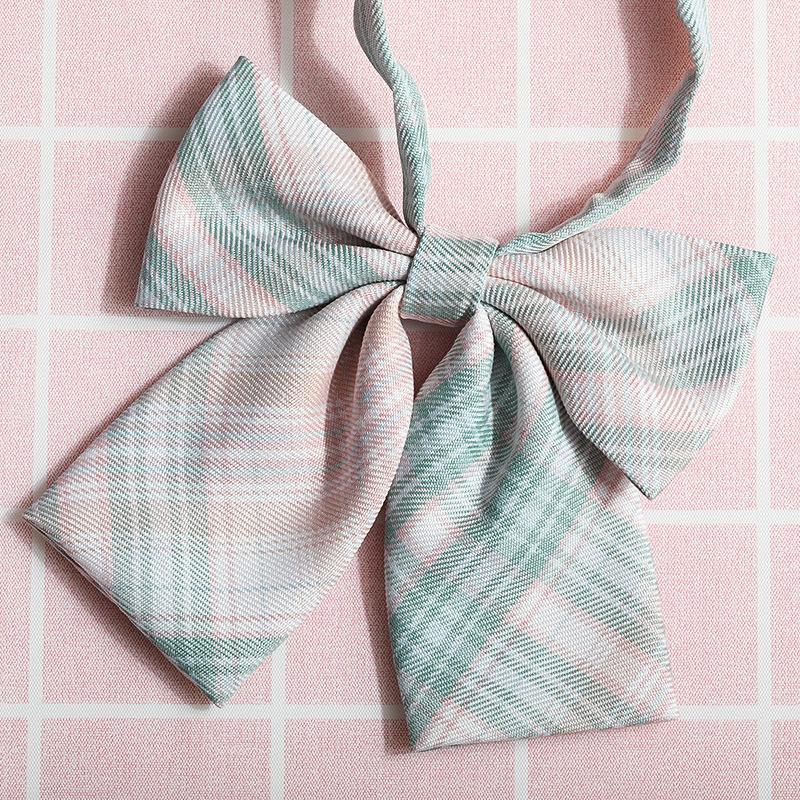 Jk Japanese Plaid Korean Version Of Collar Flower Graduate Female Collar Flower College Wind Streamer Jk Bow Shirt Accessories Sailor Suit
